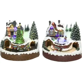 Kaemingk LED Winterlandschaft Szene 16 x 18 x 17 cm bunt