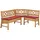 58 aufm Kessel ECKBANK Delbin 139 x 179 x 87 Massivholz Wildeiche geölt/Weinrot | Gr.: onesize