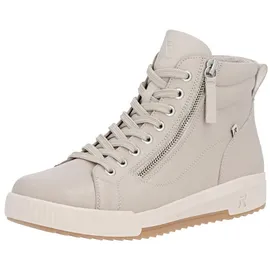Rieker Sport Schnürboots, Stiefelette, High Top Sneaker, Freizeitboots mit Reißverschluss beige 39 EU