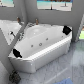 AcquaVapore Whirlpool Eckbadewanne 135 x 135 cm (W02-TH)