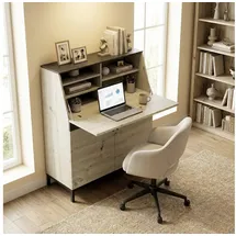 Homcom Sekretär-Schreibtisch-100L x 40B x 115H cm-Naturholz | Gr.: onesize