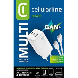 Cellular Line Multipower 100W Kit Ladegerät Universal, Weiß