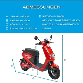 blu:s XT2000 2000 Watt 45 km/h Rot