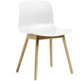 HAY - About A Chair AAC 12, Eiche lackiert / white 2.0 (Kunststoffgleiter)