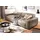 KAWOLA Big Sofa PALACE 3-Sitzer mit Sitztiefenverstellung Leder taupe