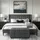 Homestyle4u Hocker Grau, 86x40x43 cm, Wohnzimmer, Hocker, Sitzhocker