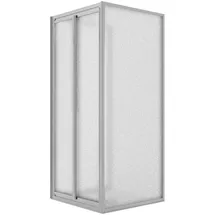 Idralite Dreiseitige Duschkabine 90x100x90CM H185 Strukturglas 2 Festen Wänden+2 Saloon 100 Mod. Clint