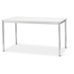 Tchibo - Tisch Metall »Cn3« - 140x80x76,5cm - chrom - Stahl / Holz / Kunststoff