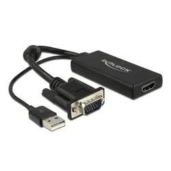DeLOCK Adapter VGA zu HDMI Adapter mit Audio 25cm