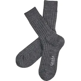 Falke Herren Socken Teppich im Schuh So Wolle einfarbig 1 Paar, grau Dark Grey 3070, 41-42