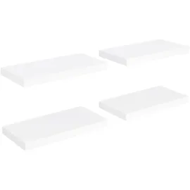 vidaXL Schwebende Wandregale 4 Stk. Weiß 50x23x3,8cm MDF