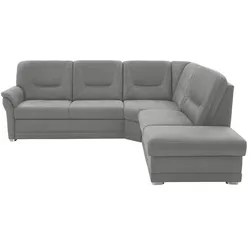 Kollektion Kraft Ecksofa aus Mikrofaser Edda ¦ grau ¦ Maße (cm): B: 253 H: 96 T: 238