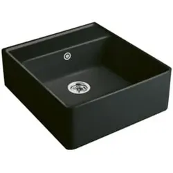 V&B Spülstein-Einzelbecken m Abl.garn, Exzenter, chromit C-plus