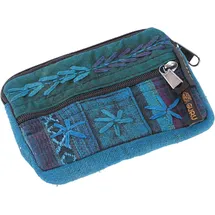 Guru Shop Ethno Patchwork Portemonnaie unisex blau