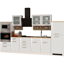 Held Küchenzeile Mailand 330 cm E-Geräte weiß/weiß glanz