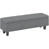 Homcom Sitzbank Dunkelgrau 138x45x40 cm, Esszimmer, Bänke, Sitzbänke