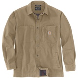 CARHARTT Fleece Lined Snap Front Hemd, grün-braun, Größe L