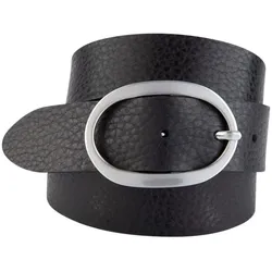 Ledergürtel BERND GÖTZ, Damen, Gr. 85, schwarz, Leder, unifarben, leicht glänzend, modisch,elegant,klassisch,feminin, Gürtel, mit Moonlight Glanzeffekt