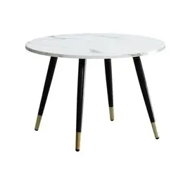 Wohnling Couchtisch Weiß MDF rund 60 x 41 cm
