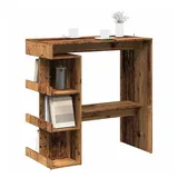 vidaXL Bartisch mit Regal 100 x 48 x 101,5 cm Braun