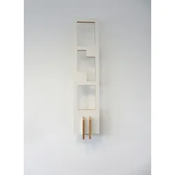 Bücherregal TOJO "Tojo-lesestoff", weiß, B:25cm H:105cm T:12,9cm, Multiplexplatte, Regale, modernes Wandregal in nur 25 cm Breite