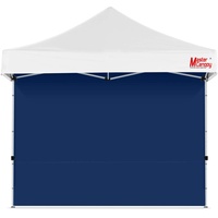 MasterCanopy 3 x 3 m Seitenteil/Seitenwand ohne Fenster für Pavillon Faltpavillon, Windfest Wasserdicht, Marineblau