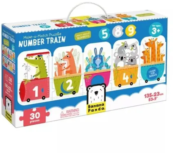 Banana Panda: Großes Zug-Puzzle mit Zahlen