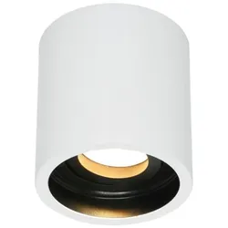 Aufbauleuchte Lampe Deckenleuchte Deckenlampe, Metall schwarz weiß modern GU10