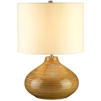 Elstead Lighting Tischleuchte Schreibtischlampe Beistelllampe Porzellan Holzeffekt H 52