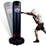 ZERRO Boxsack Durchmesser 30cm Kinder Erwachsene Freistehender Aufblasbare Standboxsack 166cm Boxing Trainer Heavy Duty, Mit Pumpe