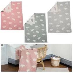 David Fussenegger Babydecke Lena 'Nashörner' 75 x 100 cm (Farbe: Hellgrün)