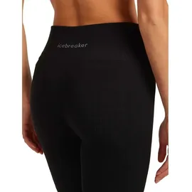 Icebreaker Merino Seamless Rib 8'' High Rise Sport-Shorts Schwarz XL