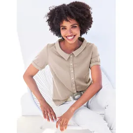 Heine Kurzarmbluse Beige 40
