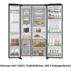 Samsung RS80F64KEFEF Side-by-Side (640 l, 1784 mm hoch, Edelstahl)