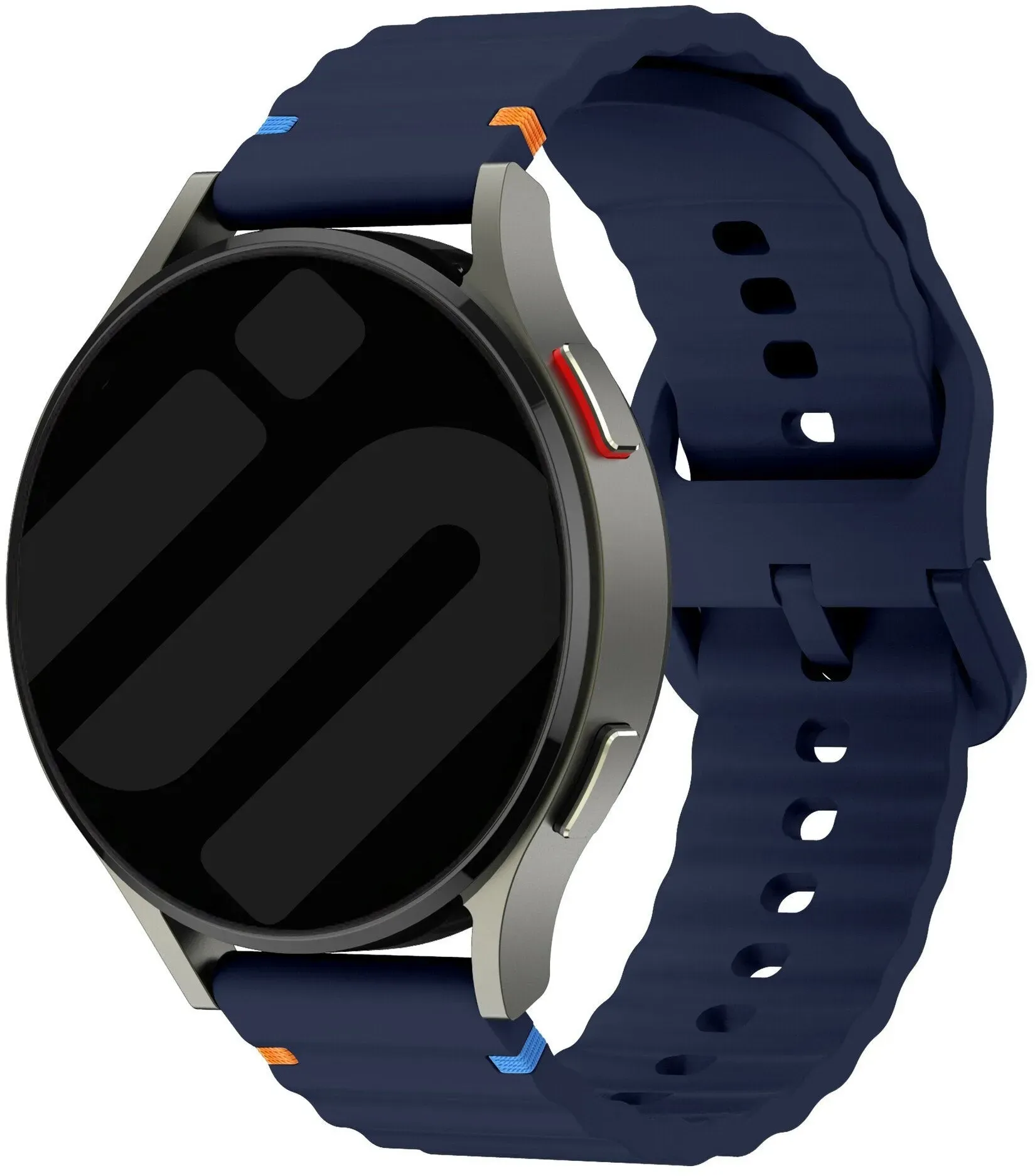Strap-it ICE Smart TKS Rectangular 1.41 Armband Silikon für ICE Smart TKS Rectangular 1.41 - Dunkelblau - Schnallenverschluss