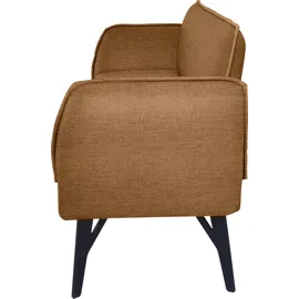 K+W Komfort & Wohnen Polsterbank K+W KOMFORT & WOHNEN "Drive", gelb (cinnamon 71), B:238cm H:91cm T:66cm, Cloud: Nappaleder pigmentiert, Glattleder, 0, 9/1, 1mm, elegantes Leder mit Wolkung und weichen Griff; 775: Flachgewebe, 100% Polyester, Sitzbänke, Polsterbank, mit