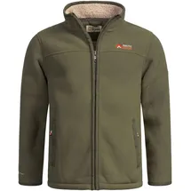 Arctic Seven Herren Fleece Jacke mit Teddyfell Futter Fleecejacke Wanderjacke AS325 [AS-325-Olive-Gr.XXL] - XXL