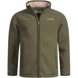 Arctic Seven Herren Fleece Jacke mit Teddyfell Futter Fleecejacke Wanderjacke AS325 [AS-325-Olive-Gr.XXL] - XXL