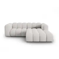 Micadoni Ecksofa Lupine, modular 3-Sitzer grau