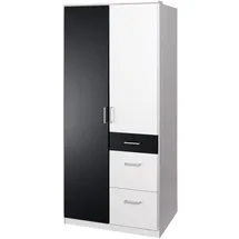 WIMEX Drehtürenschrank Click 90 x 199 x 58 cm Weiß/Grau