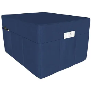 POKAR Husse für Klappmatratze 3-teilige Faltmatratze Gästematratze Feldbett Klappbett, Größe:Husse 80 x 195, Farbe:Dunkelblau - Dunkelblau