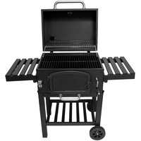 XL Holzkohlegrill BBQ Smoker Grillwagen Grill Kohle Barbeque mit Abdeckung