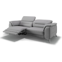 Designsofa Stoff GANDINO Stoffsofa Couch - grau