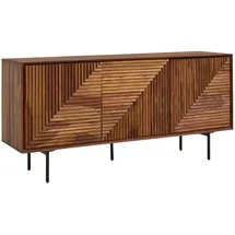 KADIMA DESIGN Sideboard 148x72x40 cm Braun Massivholz/Metall