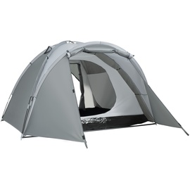 Outsunny Campingzelt mit Meshfenster grau 350L x 220B x 145H cm