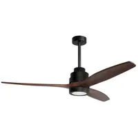 Nova Luce Sabal LED Ventilator Stahl Holz