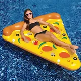 YLXD Pizza Stück Luftmatratze 180 x 150 cm - Aufblasbare Wasserhängematte Lustige Schwimmliege für Pool Schwimmbad Urlaub Strand Meer für Erwachsene