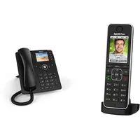 Snom D713 IP Telefon, SIP Tischtelefon, Schwarz, 00004582 & AVM Fritz!Fon C6 Black DECT-Komforttelefon (hochwertiges Farbdisplay, Internet-/Komfortdienste) schwarz, deutschsprachige Version