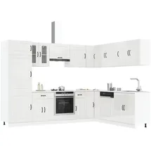 vidaXL Küchenschrank-Set Kalmar 14-tlg. Hochglanz  cm Weiß
