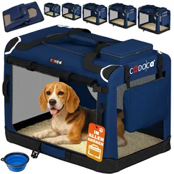 Hundebox faltbar L 70x52x50cm Blau